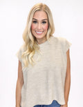 Oatmeal Sleeveless Top