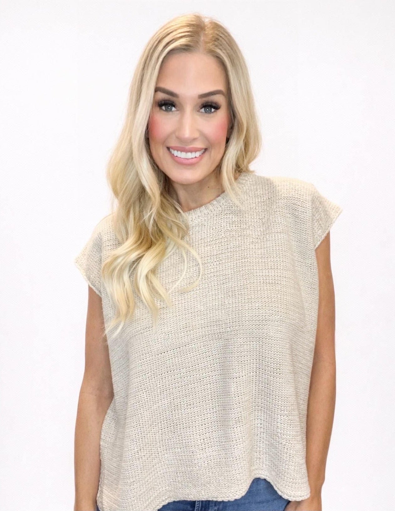 Oatmeal Sleeveless Top